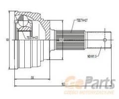 Jpn 10p1026-jpn 10p1026jpn przegub napędowy zewnętrzny, nissan prairie pro (m11)