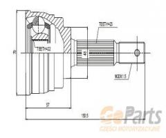 Jpn 10p1029-jpn 10p1029jpn przegub napędowy zewnętrzny
