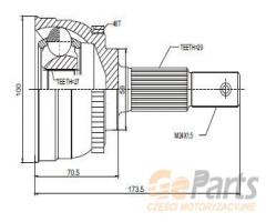Jpn 10p1040-jpn 10p1040jpn przegub napędowy zewnętrzny, nissan maxima qx (a32)