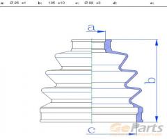 Jpn 50p3003-jpn 50p3003jpn osłona przegubu zewnętrznego, daihatsu rocky hard top (f7, f8)