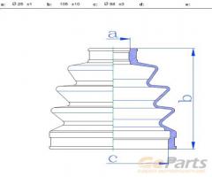 Jpn 50p5008-jpn 50p5008jpn osłona przegubu zewnętrznego, daihatsu rocky hard top (f7, f8)