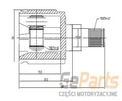 Jpn 70p4005-jpn 70p4005jpn przegub wewnętrzny, honda accord iv (cb)