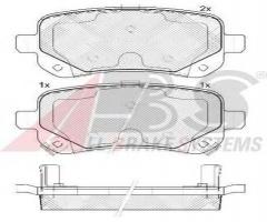 A.b.s. 37733 klocki hamulcowe chrysler voyager 07-tył, chrysler grand voyager v (rt), dodge journey