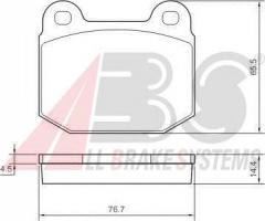 A.b.s. 37326 klocki hamulcowe opel speedster 00-przód, lotus elise, opel speedster