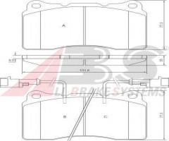 A.b.s. 37106 klocki hamulcowe alfa romeo 166 2,0-3,0 98 -, alfa romeo brera, lancia kappa (838a)