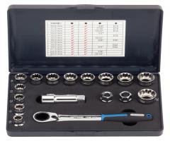 Ks tools 916.4050 klucze nasadowe przelotowe 17cz