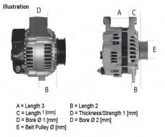 Lucas electrical lrb00433 alternator 12v, daewoo lanos (klat)
