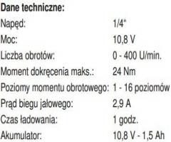 Ks tools 515.3530 wkrętarka akumulatorowa z Ładowarką