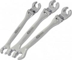Ks tools 518.0350 klucze oczkowe dwustronne otwarte na przegubie 3cz