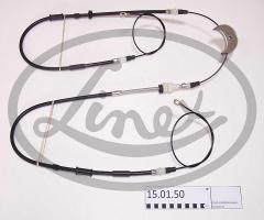 Linex 15.01.50 linka hamulca ręcznego ford, ford scorpio i (gae, gge)