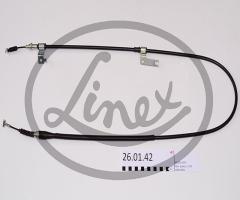 Linex 26.01.42 linka hamulca ręcznego mazda, mazda 323 f vi (bj)