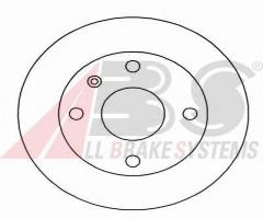 A.b.s. 15965 tarcza hamulcowa ford escort 90-95, ford fiesta iii (gfj)