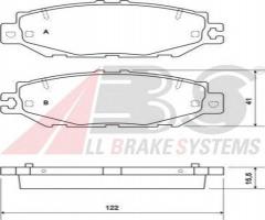 A.b.s. 36922 klocki hamulcowe lexus ls400 92-00 tył, lexus ls (ucf10)