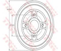 Trw db4363mr bęben hamulcowy renault clio iii 05-(- esp) z Łożyskiem
