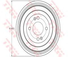 Trw db4422 bęben hamulcowy hyundai i20 08 -, hyundai i10 (pa), kia rio ii (jb)