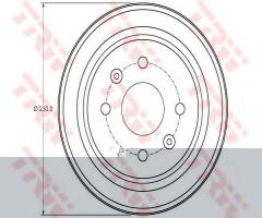 Trw db4442 bęben hamulcowy chevrolet aveo 08 -, chevrolet aveo sedan (t250, t255)