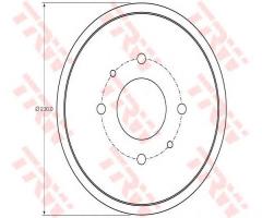 Trw db4443 bęben hamulcowy mitsubishi colt 04 -, mitsubishi colt vi (z3_a, z2_a)