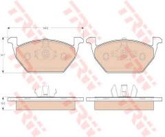 Trw gdb1984 klocki hamulcowe skoda fabia 07-, audi a3 (8l1), seat ibiza v (6j5, 6p5)