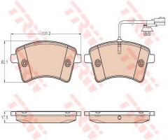 Trw gdb1941 klocki hamulcowe renault kangoo 08- przód, renault kangoo be bop (kw0/1_)