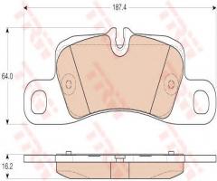 Trw gdb1962 klocki hamulcowe porsche cayenne 10- tył, porsche cayenne