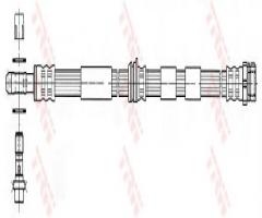Trw phd938 przewód hamulcowy giętki vw golf iv 98-03 4motion, audi a3 (8l1), seat toledo ii (1m2)