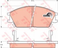 Trw gdb893 klocki hamulcowe hyundai pony,accent z czuj., hyundai accent i (x-3)