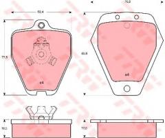 Trw gdb1323 klocki hamulcowe audi s4 quattro 97-99, audi a4 (8d2, b5)