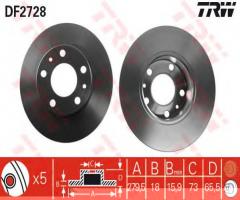 Trw df2728 tarcza hamulcowa fiat ducato 94-02 (10,14), citroËn jumper autobus (230p)