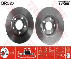 Trw df2730 tarcza hamulcowa audi a4 94-97, audi a4 (8d2, b5)