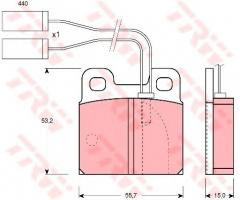 Trw gdb363 klocki hamulcowe alfa romeo 75 85-92 tył, alfa romeo gtv (116)