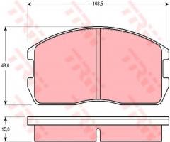 Trw gdb365 klocki hamulcowe mitsubishi colt 84-90, mitsubishi colt ii (c1_a)