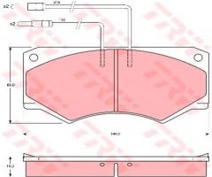 Trw gdb389 klocki hamulcowe iveco daily 49.10, iveco daily i platforma / podwozie
