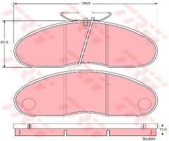 Trw gdb948 klocki hamulcowe mercedes mb130 80-87, renault trucks messenger platforma / podwozie