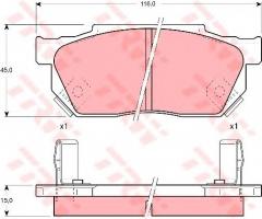 Trw gdb325 klocki hamulcowe honda civic 87-91 z czuj., honda civic iii hatchback (al, aj, ag, ah)