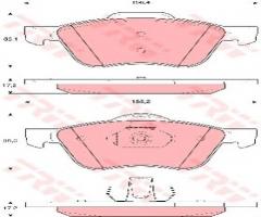 Trw gdb3272 klocki hamulcowe nissan primera 99-01, nissan primera (p11)