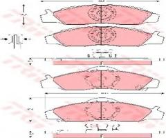 Trw gdb3281 klocki hamulcowe daewoo musso 96-, daewoo korando cabrio (kj), ssangyong musso (fj)