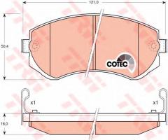 Trw gdb3208 klocki hamulcowe nissan almera 97-99, nissan almera i hatchback (n15)