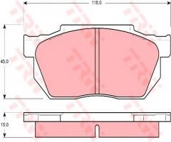 Trw gdb358 klocki hamulcowe honda civic 87-91, honda civic iv hatchback (ec, ed, ee)