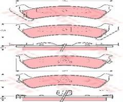 Trw gdb4124 klocki hamulcowe jeep grand cherokee -99 tył, jeep grand cherokee i (zj)