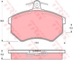 Trw gdb430 klocki hamulcowe audi 80,90 -87, audi 80 (81, 85, b2), vw passat (32b)