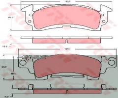 Trw gdb742 klocki hamulcowe chevrolet blazer 75-91, buick electra, cadillac seville ii (k)