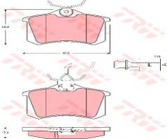 Trw gdb1417 klocki hamulcowe audi a4 rs4 00-01 z czuj. tył, audi a4 avant (8d5, b5)