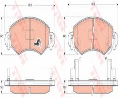 Trw gdb1420 klocki hamulcowe opel agila 00-, opel agila (a) (h00), suzuki wagon r+ (mm)
