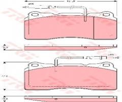 Trw gdb1431 klocki hamulcowe peugeot 607 00- 3,0 v6, citroËn c8 (ea_, eb_), fiat ulysse (179ax)