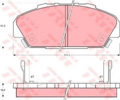 Trw gdb1137 klocki hamulcowe honda accord 90-93, honda accord iv (cb)