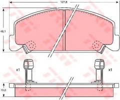Trw gdb764 klocki hamulcowe honda accord 84-85 z czuj., honda accord ii hatchback (ac, ad)