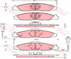 Trw gdb3134 klocki hamulcowe daewoo musso 98-, daewoo musso (fj), ssangyong musso (fj)