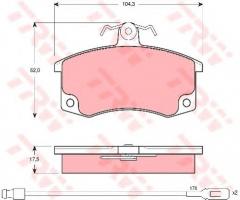 Trw gdb1446 klocki hamulcowe lada samara 95- z czuj., lada nova (2105)