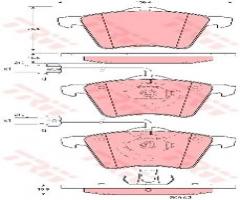 Trw gdb1459 klocki hamulcowe vw t4 97- z czuj., vw transporter iv autobus (70xb, 70xc, 7db, 7dw)