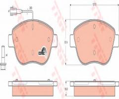 Trw gdb1483 klocki hamulcowe fiat stilo 01-08 1,8-1,9jtd z czuj